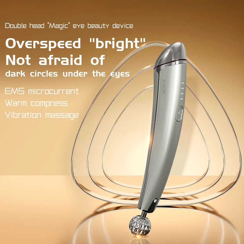 KSKIN Przenośne EMS Prąd Twarz Wibracje Przeciwzmarszczkowe Masaż Oczu Usuwanie Cieni Pod Oczami Salon Kosmetyczny Urządzenie do Pielęgnacji Oczu Pióro