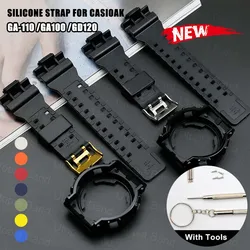 High Quality  Silicone Strap for Casioak GA-110 GA100 GD120 Rubber Watchband with Watch Case Rubber Watch Strap Watch Serise