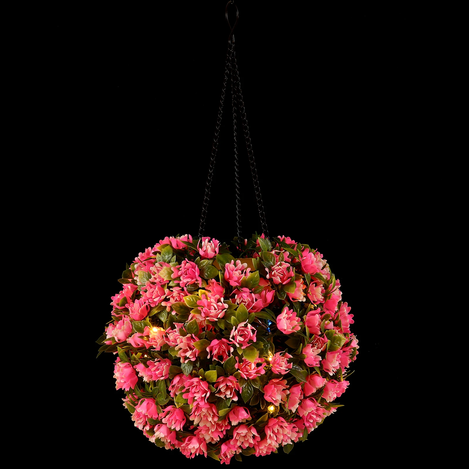 

Solar Flower Ball Light High Quality Plastic Outdoor Hanging Lamp Garden Decoration LED Solar Light Warm Colors Terrace Villas