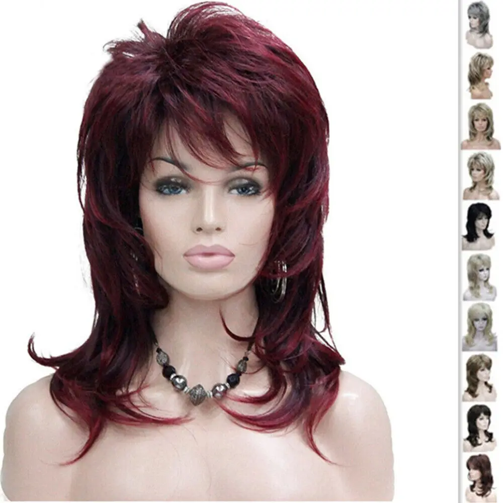 Lady Long Wig Shaggy Layered Blonde Full Syntheti Women's Cosplay Party Wigs