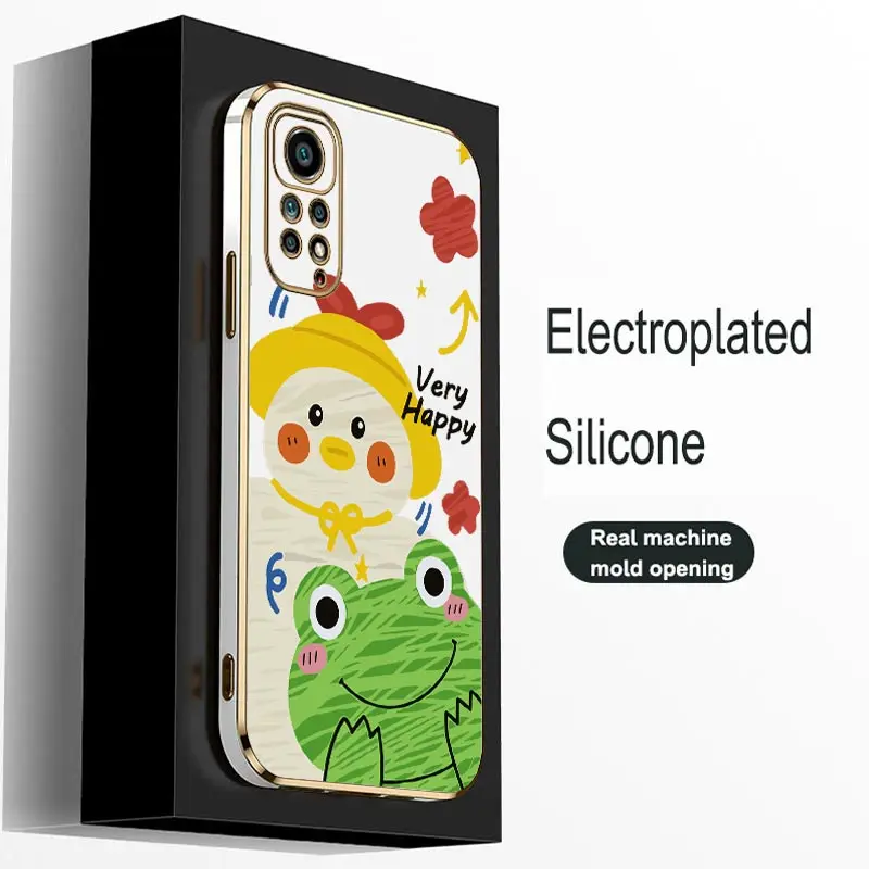 جراب هاتف فاخر مطلي بطلاء فرودبطة ، غطاء لشاومي ريدمي نوت 11 ، 4G ، 11Pro Plus ، 10 Pro ، 11S ، 12Pro Plus ، 12 ، 9S ، 8 Pro