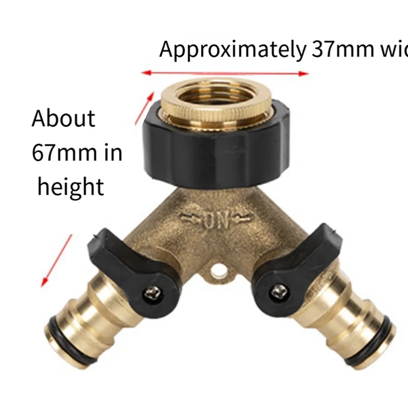A93Z للخارجية الحنفية صنبور محول 1 قطعة 3/4 "4-Way النحاس البلاستيك خرطوم حديقة الفاصل Y-نوع سقي موصل الموزع