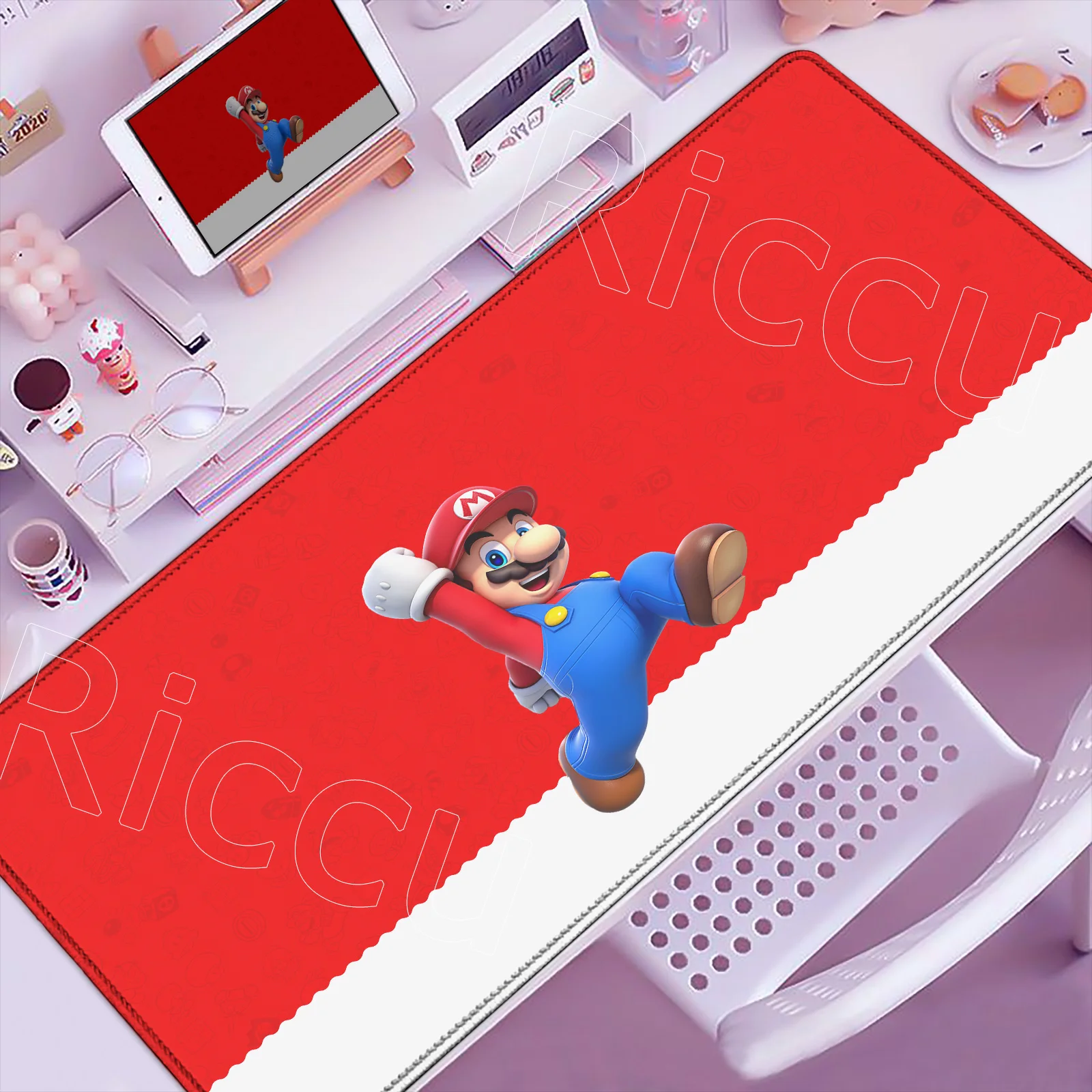 

HD принт мультфильм аниме коврик для мыши аниме S-Super M-Mario Gamer большой XXL планшет клавиатура ковер Kawaii игровые аксессуары коврик для мыши