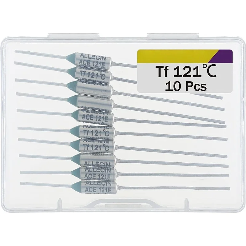 حزمة من 10 الصمامات الحرارية TF 121 درجة مئوية 10A 250V AEC121E مصهر درجة الحرارة 121 ° C الصمامات الحرارية الصمامات الحرارية #3
