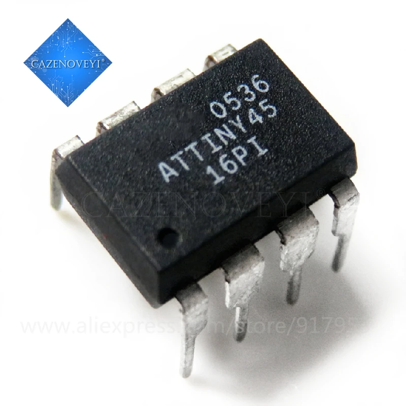 

10pcs/lot ATTINY45-20PU ATTINY45-16PI ATTINY45 DIP-8 In Stock