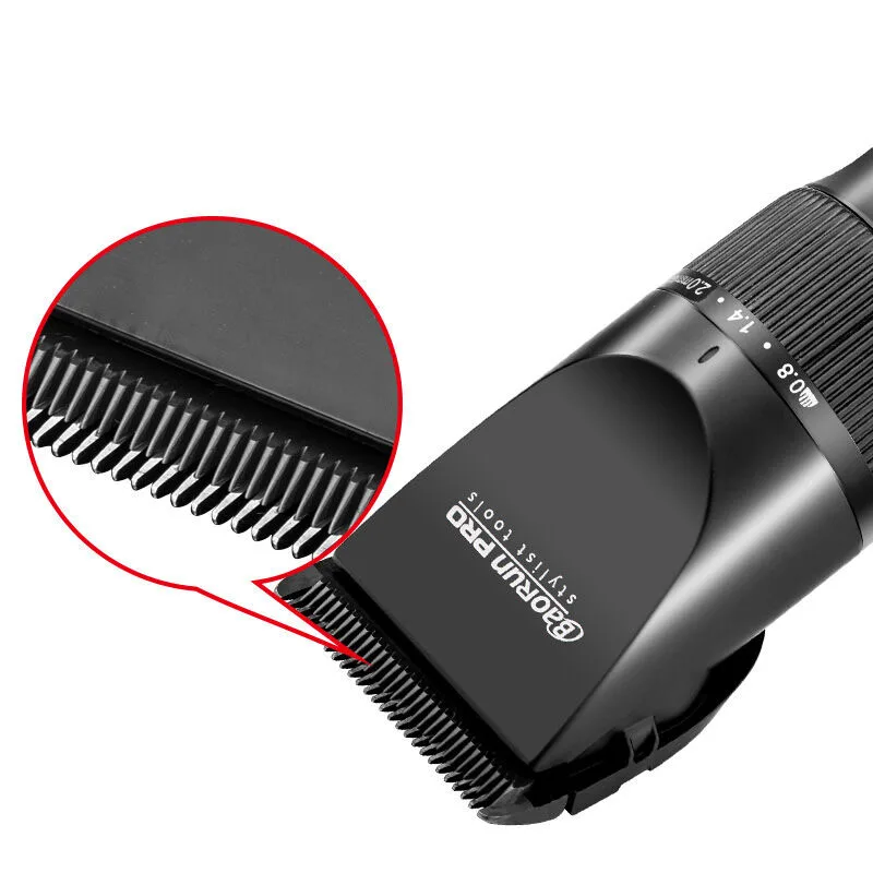 BaoRun X7 Super Quiet Professional Rechargeable Hair Trimmer Styling Tools Hair Clippers Hair Cutting Machine 2000mA Battery