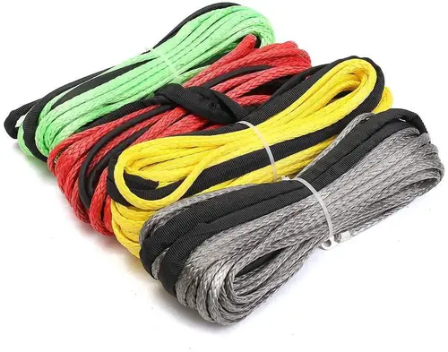 1X Cable de recuperación de línea de cuerda de cabrestante sintético duradero 15M 5mm 10000LBS para 4WD ATV SUV camión barco cabrestante cuerda de remolque