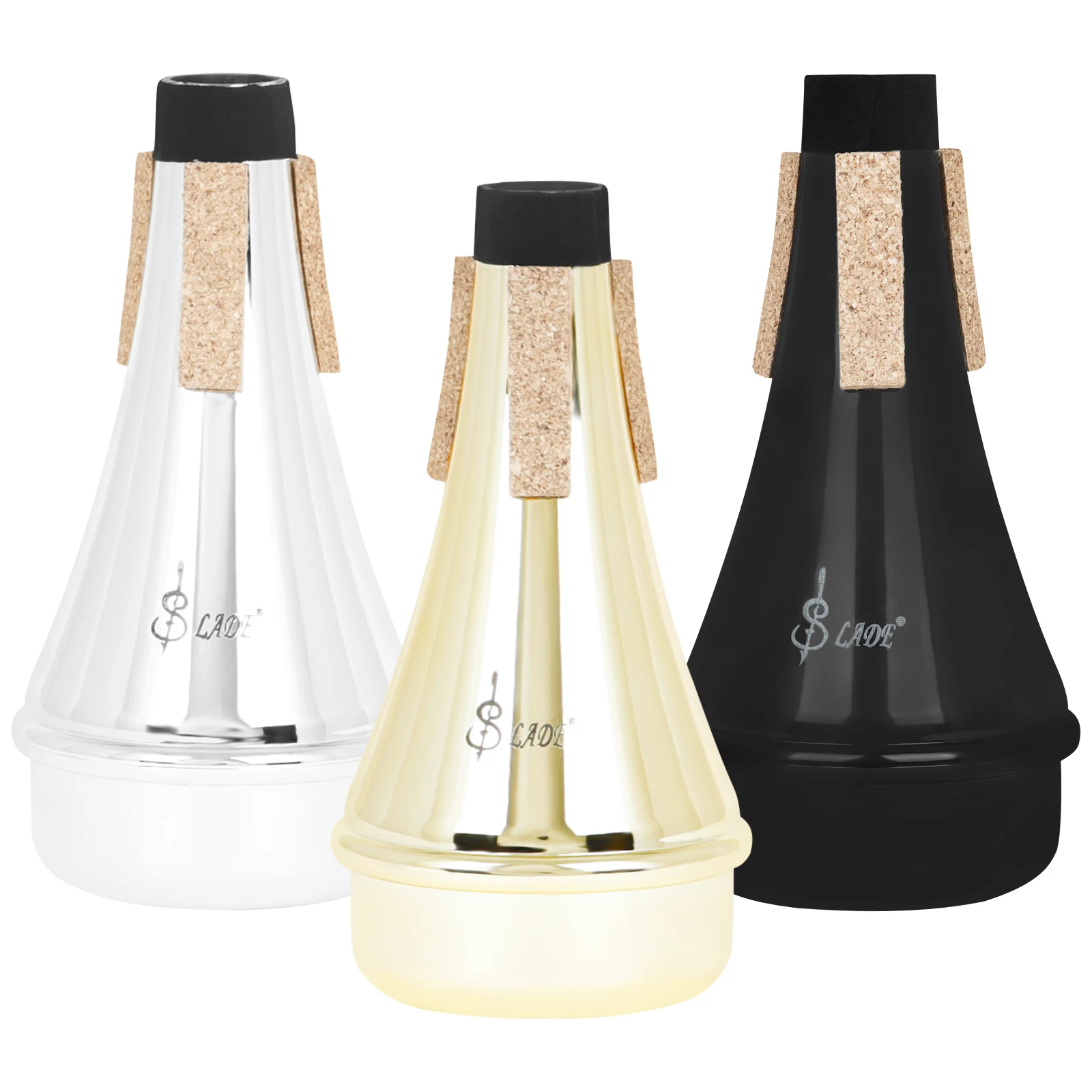 SLADE البوق كتم كاتم الصوت Weaker ABS/سبائك الألومنيوم خفيفة الوزن كتم البوق المبتدئين ممارسة كاتم الصوت أداة الملحقات