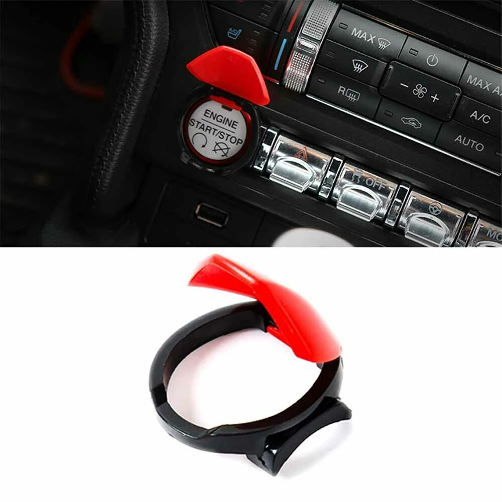 Car Ignition Switch Button Cover Ignition Engine Start Stop Button Cover Trim for 2015 2016 2017