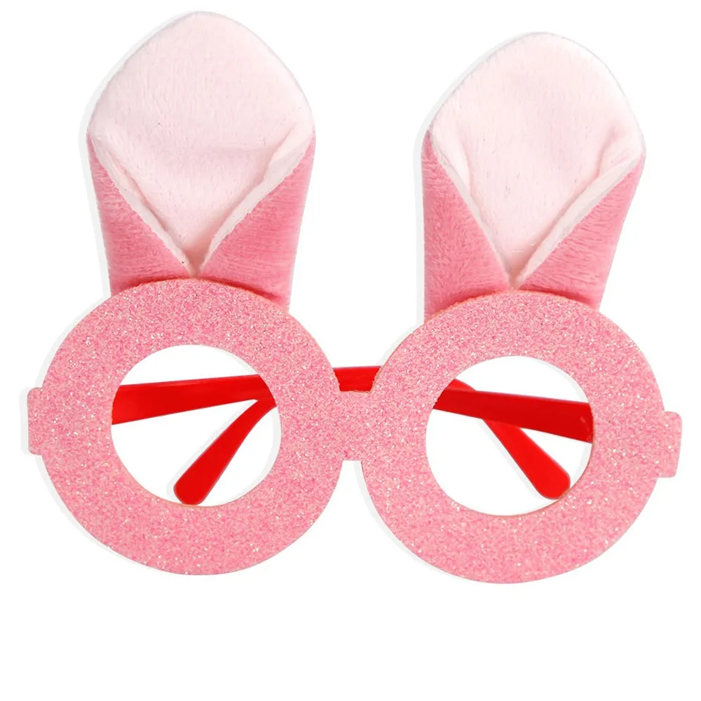 

Children's Toys Cute Easter Glasses Frame Handmade Plush Easter Bunny Ears Glasses Exquisite Costume Eyeglasses Easter Supplies