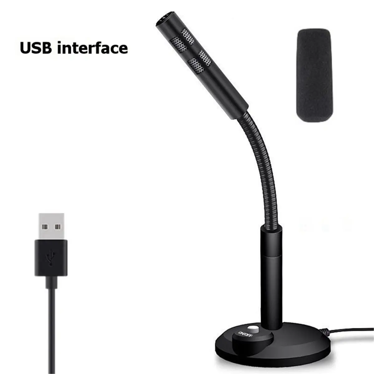 SWXF USB Desktop Microphone Omnidirectional PC Laptop Computer Mic for Computer Gaming Recording Chatting Singing Meeting