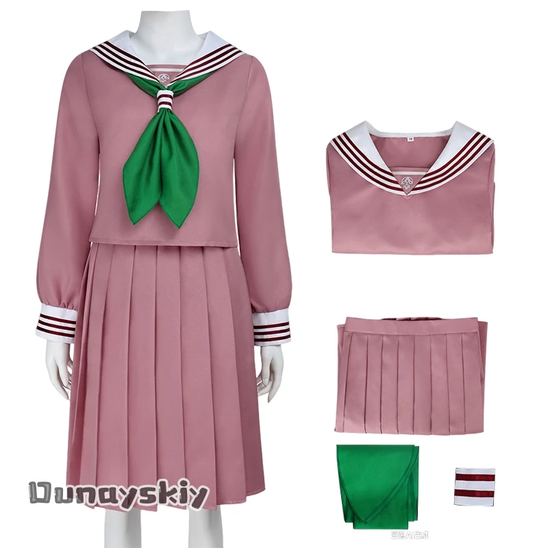 لعبة Hinako Shimizu أزياء تنكرية {BankaiMode} 3 ألوان على الطراز الأساسي زي مدرسي بدلة بحار الهالوين ملابس علوية بيضاء تنورة مطوية