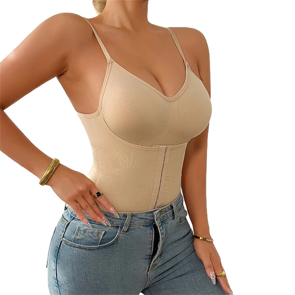 Becirzet Damen-Bodysuit mit Haken, Bauchkontrolle, Body Shaper, Taillentrainer-Gürtel, Bauchreduzierung, Schlankheits-Shapewear – Detail 17