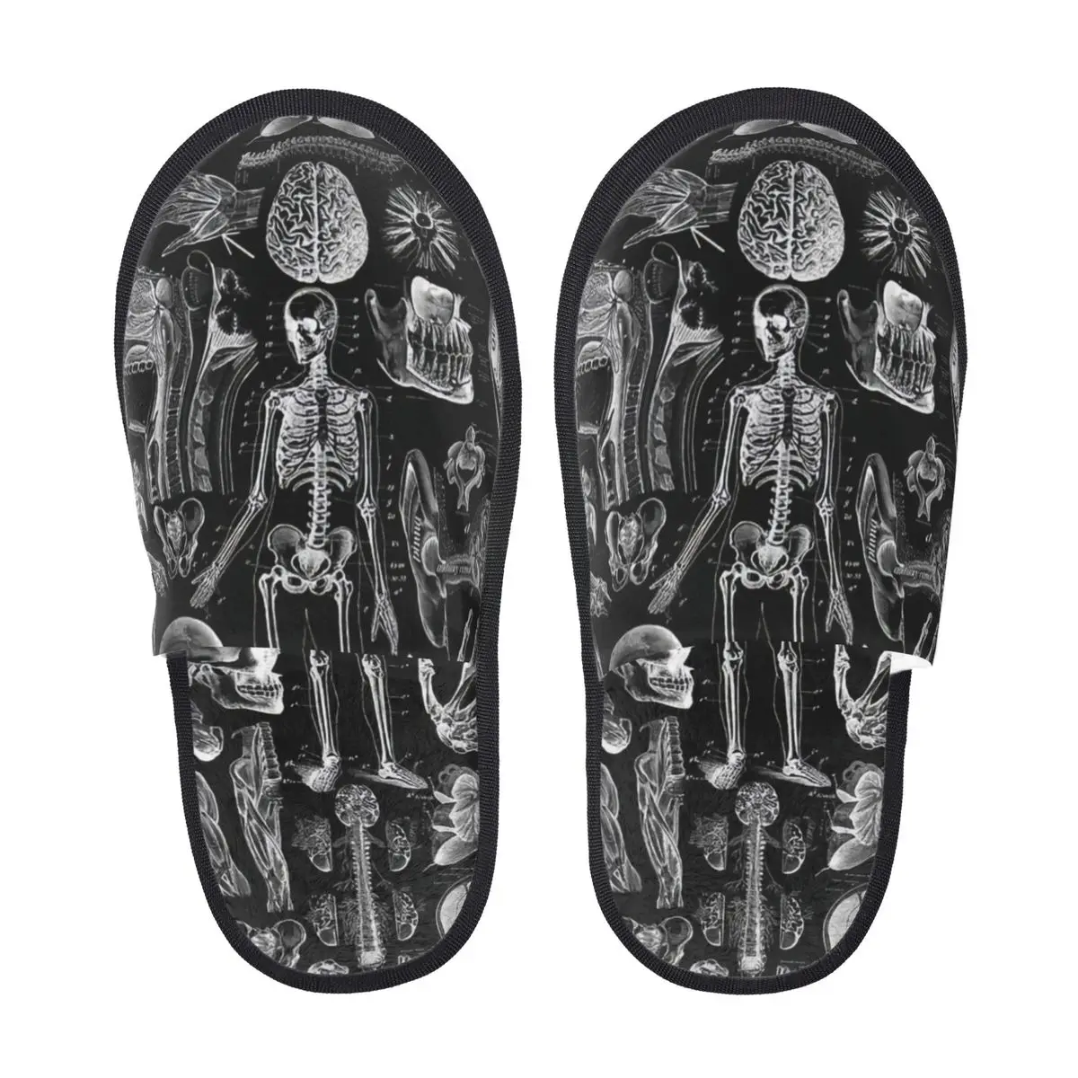 

Изготовленные на заказ домашние тапочки из мягкой пены с эффектом памяти с принтом анатомии человека, женские удобные теплые тапочки с противоскользящей подошвой