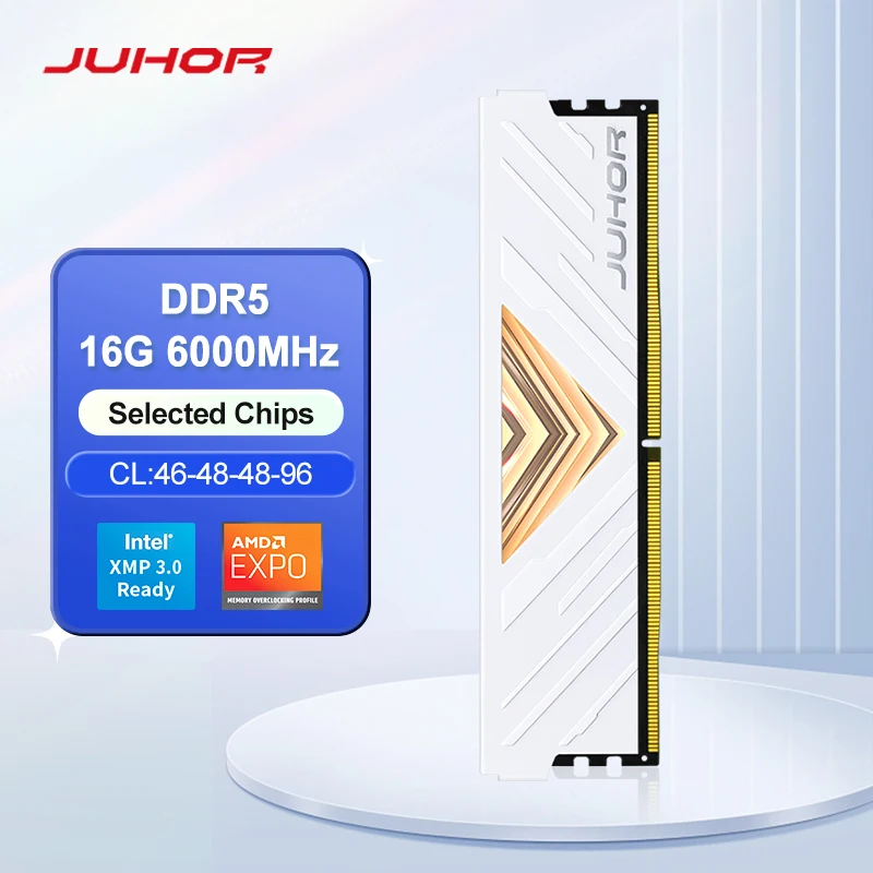 JUHOR DDR5 16GB 6000MHz DIMM Desktop Computer Gaming Memory Ram