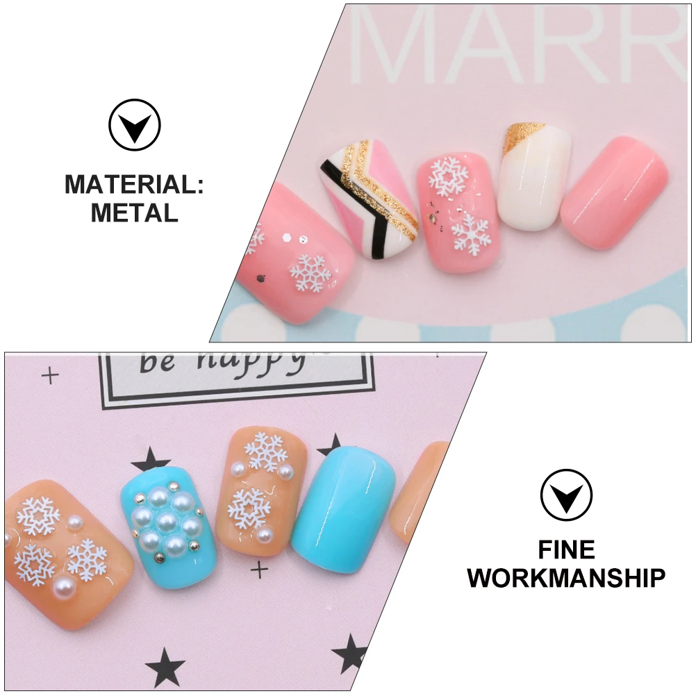 

Glitter Snowflake Nails Christmas Decor Manicure Charms Stickers Sequins Decals DIY Nail Art Fashion Holiday Accessories