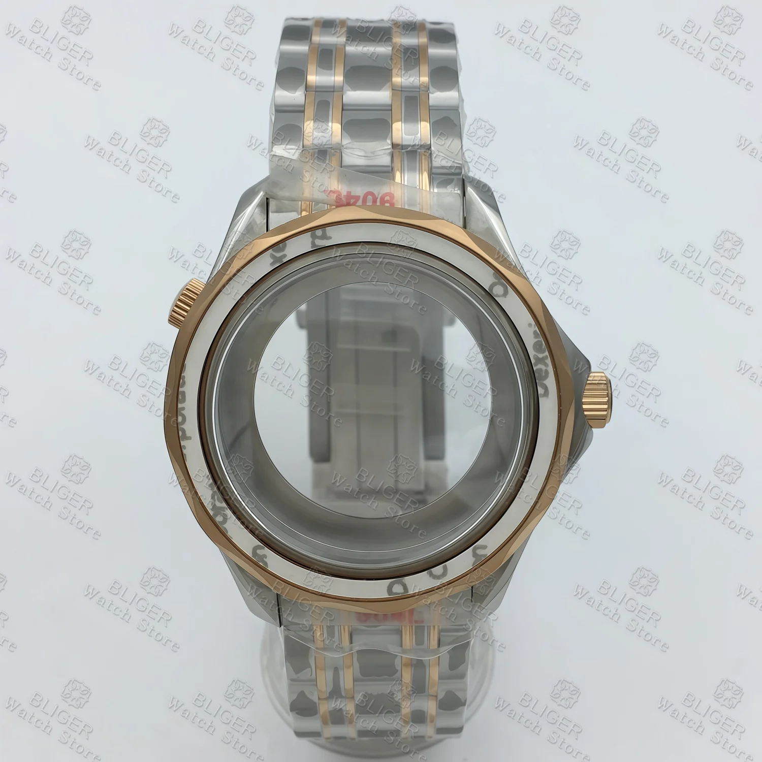 41mm Watch Case and Bracelet Stainless Steel Waterproof For NH35 NH36 NH38 PT5000 ETA2824 Movement Seamaster Watch Accessories - view 3