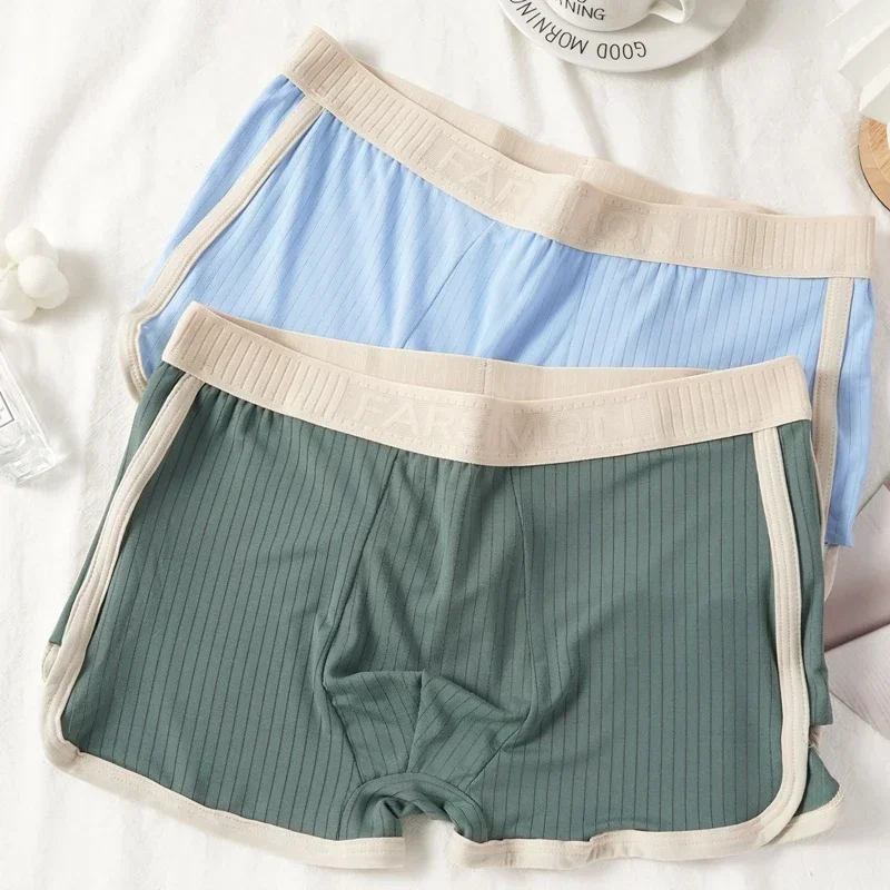 Herrenmode Gestreifte Boxershorts Unterwäsche Sexy Höschen Lässige männliche Boxer Konvexe Shorts Dessous Unterhosen