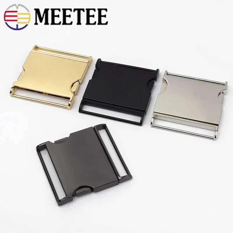 2pcs Meetee Metal Buckles 25-50mm Quick Side Release Buckle Dog Collar Web Belt Clip DIYLeathercraft Garment Bags Accessories images - 6