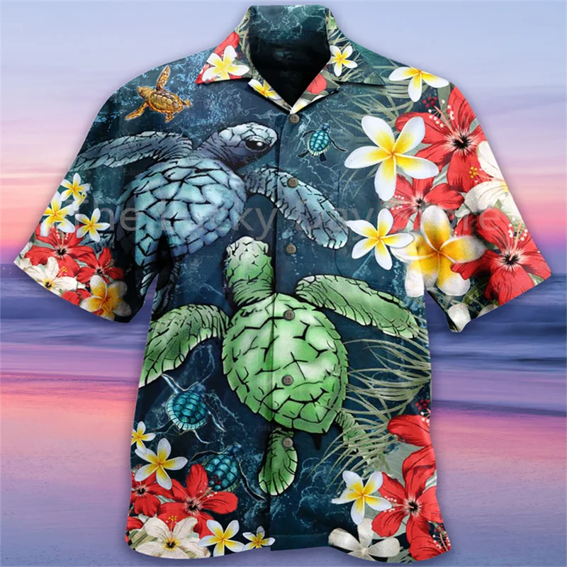 

Men's Social Harajuku Hawaiian Short Sleeve Oversized Shirt Floral Casual Smooth Vintage Pattern Summer Fashion Clothing Custom