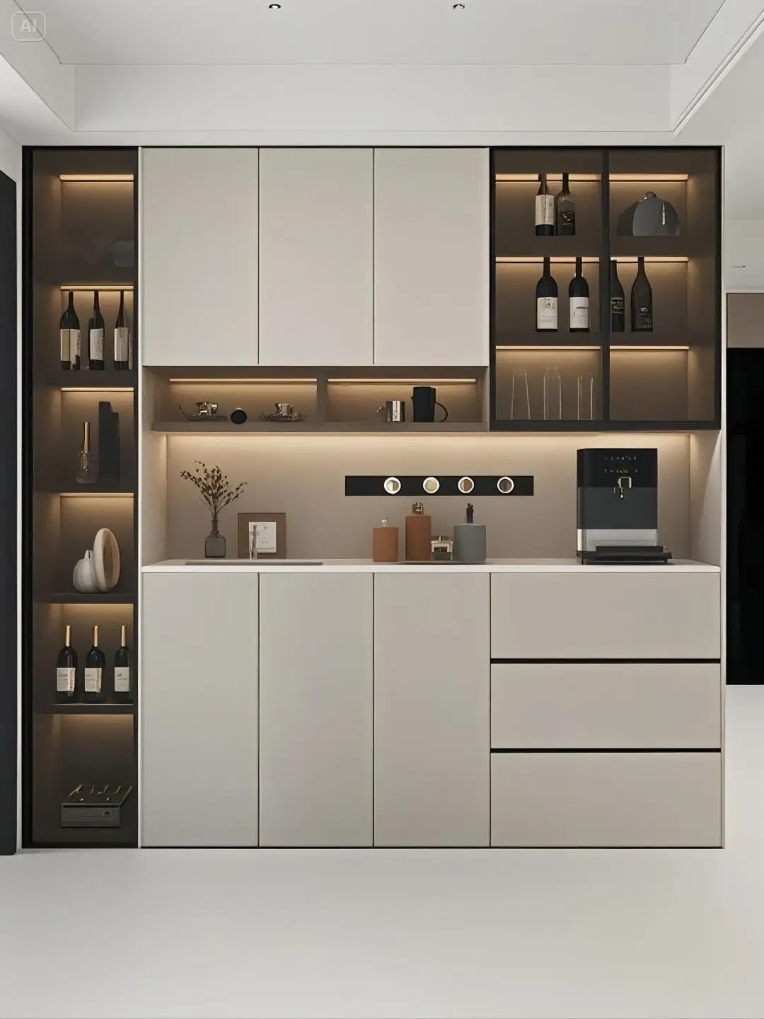 Modern Modular Eco-friendly Tableware Cabinet/self-service Cabinet for Storage and Daily Use.promote sales