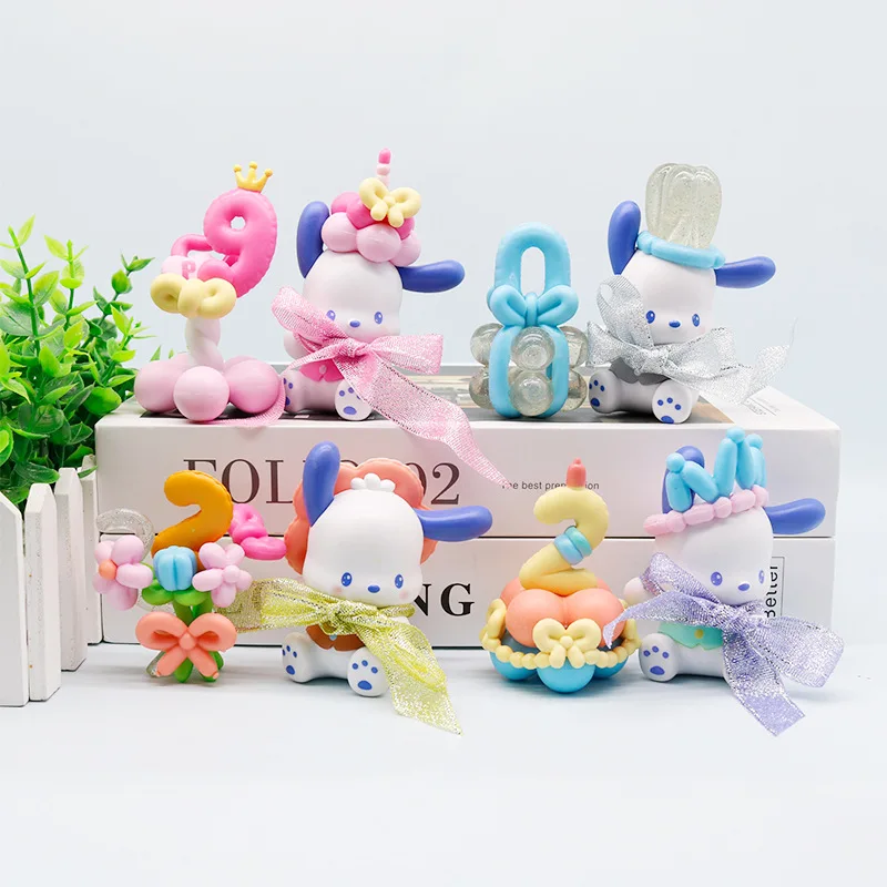 

New Pochacco Balloon Series Action Anime Figure Party Decoration Collection Toys Birthday Gifts