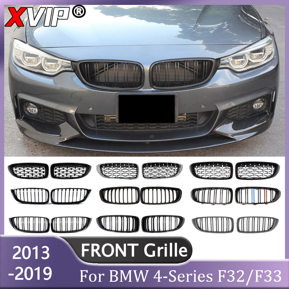 

XVIP Bright Front Bumper Kidney Grilles For BMW F32 F33 F36 F80 F82 13-20 Replacement Coupe 425i 430i 440i 435i Cabriolet Grills