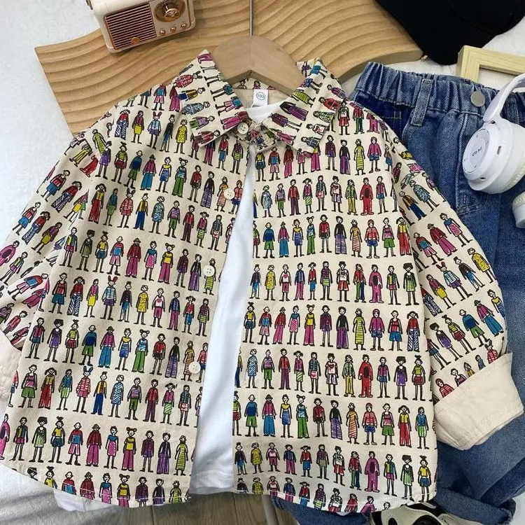 سترة قميص للأولاد لربيع وخريف 2026 ملابس ربيعية عصرية جديدة للأطفال الصغار