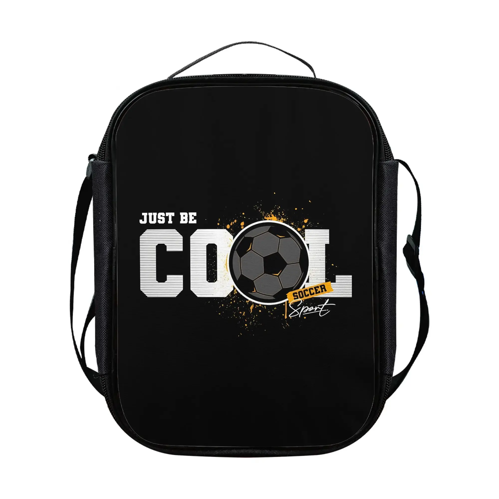 1pc Non-Food Contact Soccer Football Sport Style 39 Print Lunch Bag | Portable Storage Bags Outdoor Picnic Stylish