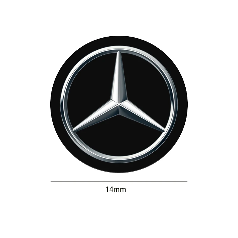 Car Key Emblem Sticker Logo Auto Key Logo Sticker Emblem Decoration Decals for Mercedes Benz B/C/E/S Class A Class C200L GLC GLK