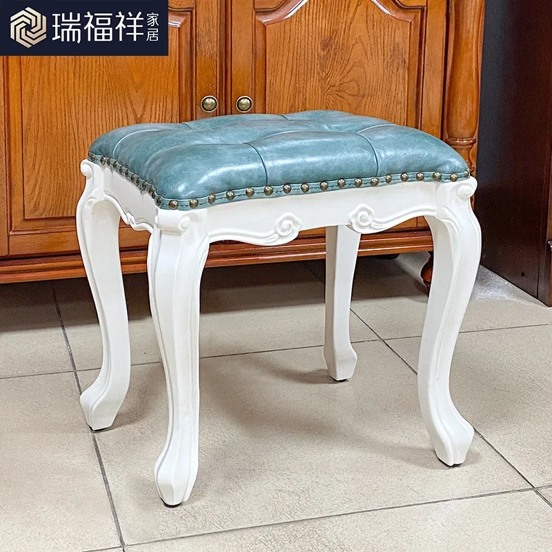 American solid wood dressing, home piano stool, shoe changing stool, European guzheng , simple makeup