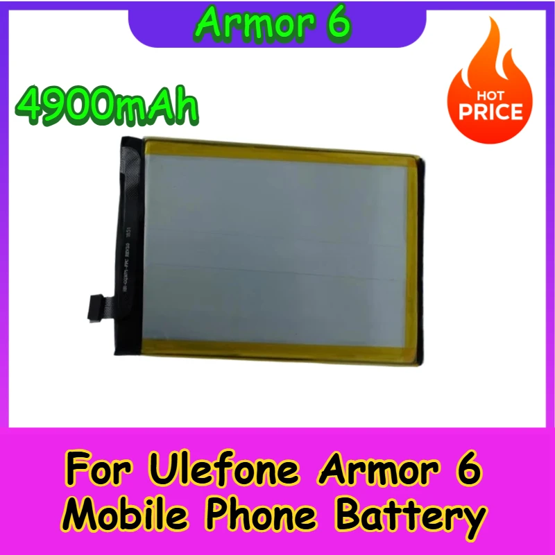

100% New 4900mAh Battery for Ulefone Armor 6 Phone Battery High Quality
