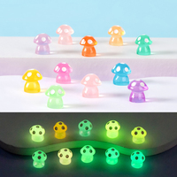 20PCS/pack Luminous Mushrooms Fairy Garden Accessories Mini Mushroom Glow At Night Miniatures Garden Decoration Kids Toys