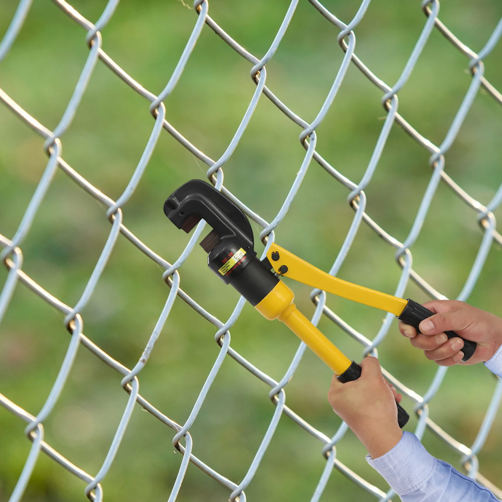 Hydraulic Rebar Cutter,Portable Rebar Cutter,Cutting up to 0.16-0.63 Inch Rebar,with Easy to Carry portable toolbox, Yellow