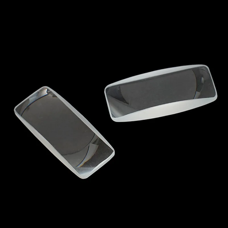 K7 Glass Optical Magnifying Glass Rectangular Biconvex Lens 37x15x7mm for Detailed Inspection Scanning Sensors