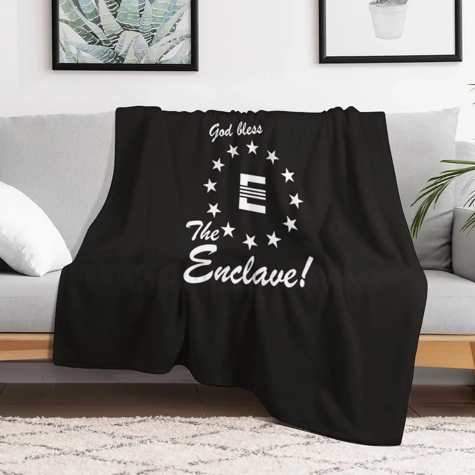 God Bless The Enclave logo - High quality Essential T-Shirt Throw Blanket Bed covers Tourist Blankets