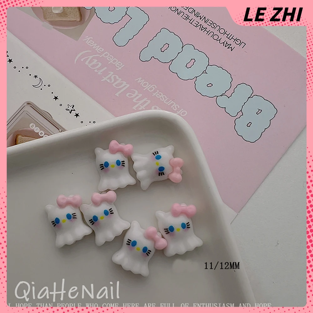 20 piezas lindo dulce Hello Kitty amor decoraciones de uñas Diy falda de gato estrella fantasma encantos de uñas dibujos animados para accesorios de decoración de uñas Diy