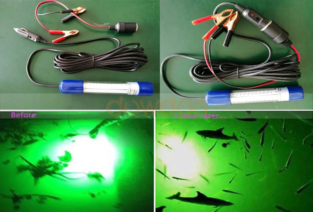 Luce da pesca subacquea 12V-24V luce da pesca notturna Super luminosa per impieghi gravosi con cavo da 5M