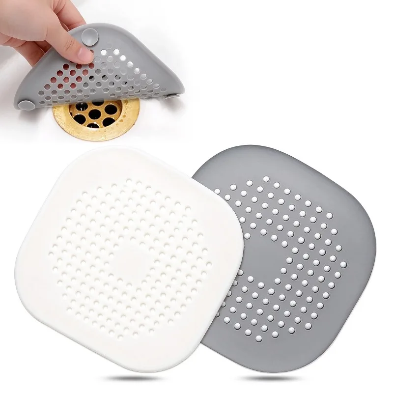Silicone Sink Strainer  Anti  Clog Drain Filter Cover Soft Drain Stopper Catcher for Kitchen Sink Food Residue Collection