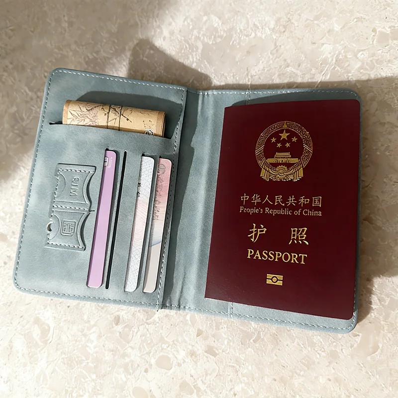 

Многофункциональный кожаный чехол-кошелек из ПУ для паспорта, удостоверений личности и банковских карт, винтажный стиль, для мужчин и женщин, с защитой от RFID, аксессуар для путешествий