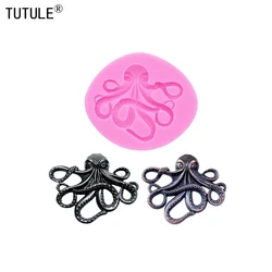 3D Octopus Flip Candy Chocolate Cake Silicone Mold DIY Octopus drop glue clays epoxy resin jewelry Accessories Silicone Mold