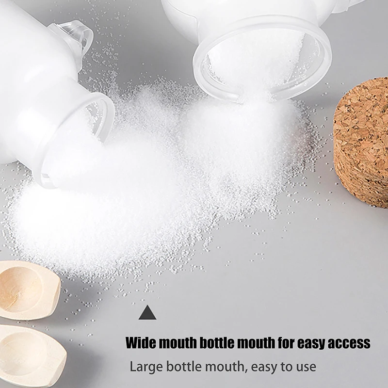 Frascos de sales de baño vacíos ABS esmerilado de 100/200g con corcho y cuchara de acero inoxidable, bote multiusos para almacenamiento de alimentos en polvo para máscara