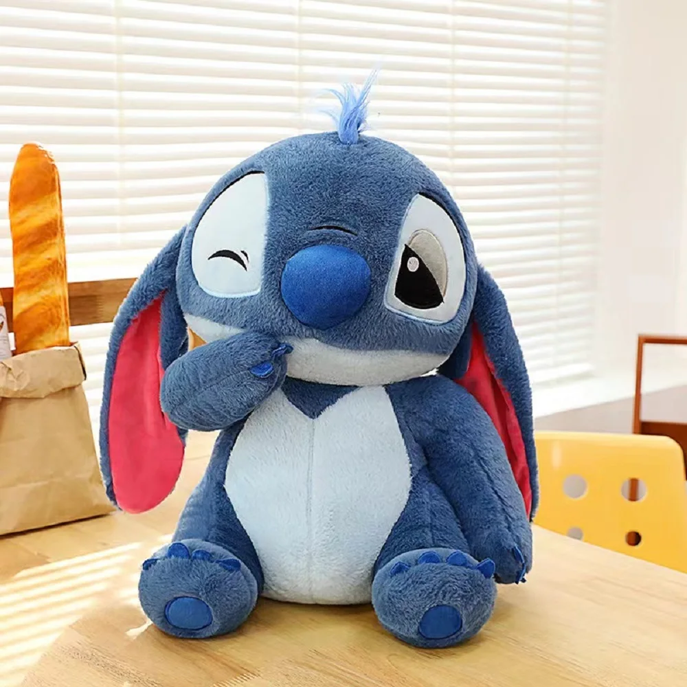 Disney-Jouet en peluche en fourrure de lapin sans fleur, point de couple mignon, beurre de dessin animé, oreiller pour enfants, cadeau d'anniversaire