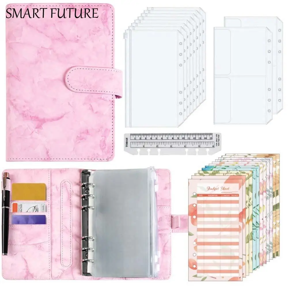 

Мраморный переплет для экономии денег, держатель для карт, книга для экономии денег из искусственной кожи, многоразовый планировщик денег, бюджетная книга, экономия денег