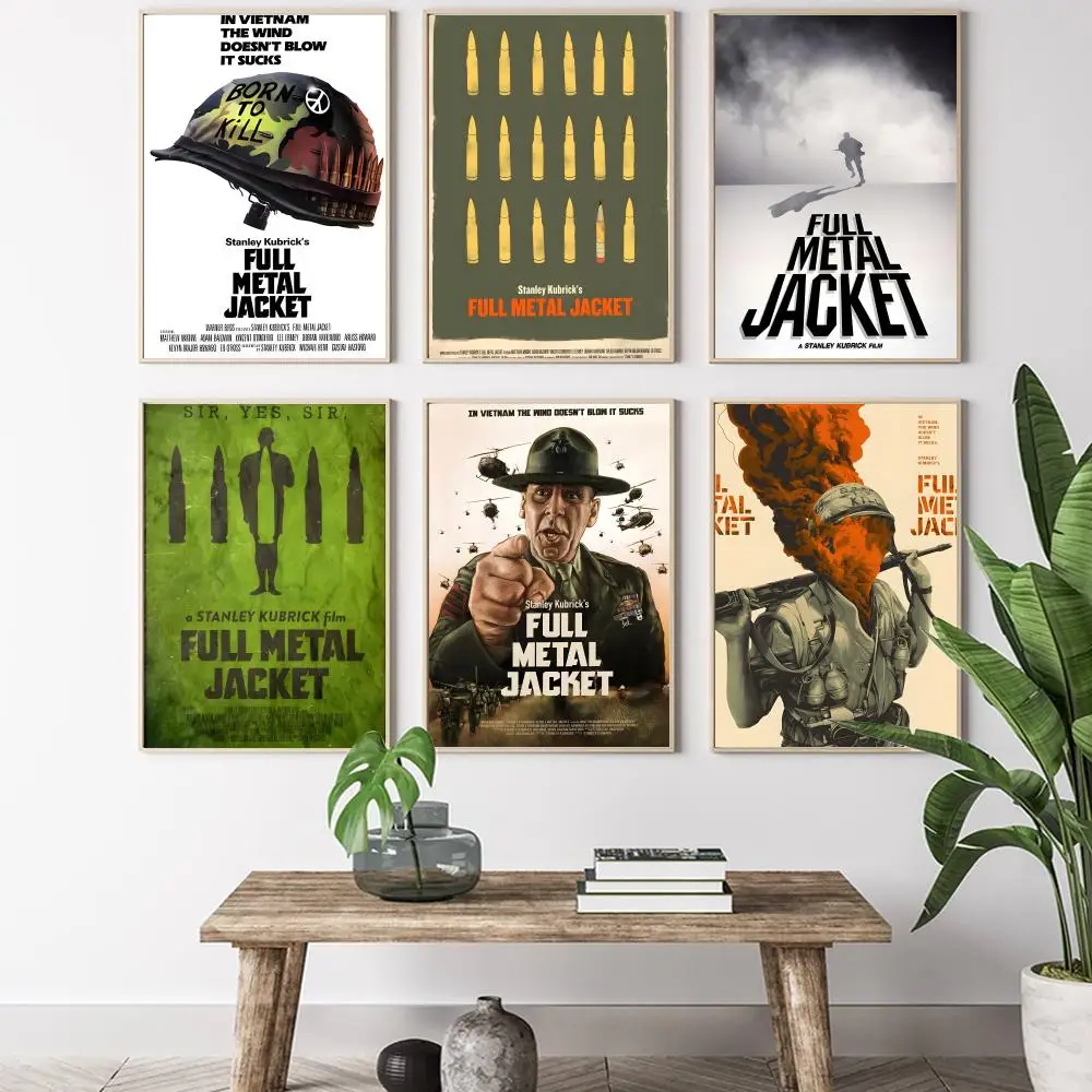 Classic GAME Movie Full Metal Jacket Anime Painting Calligraphy HD Canvas Poster living room bedroom bar aesthetic decoration