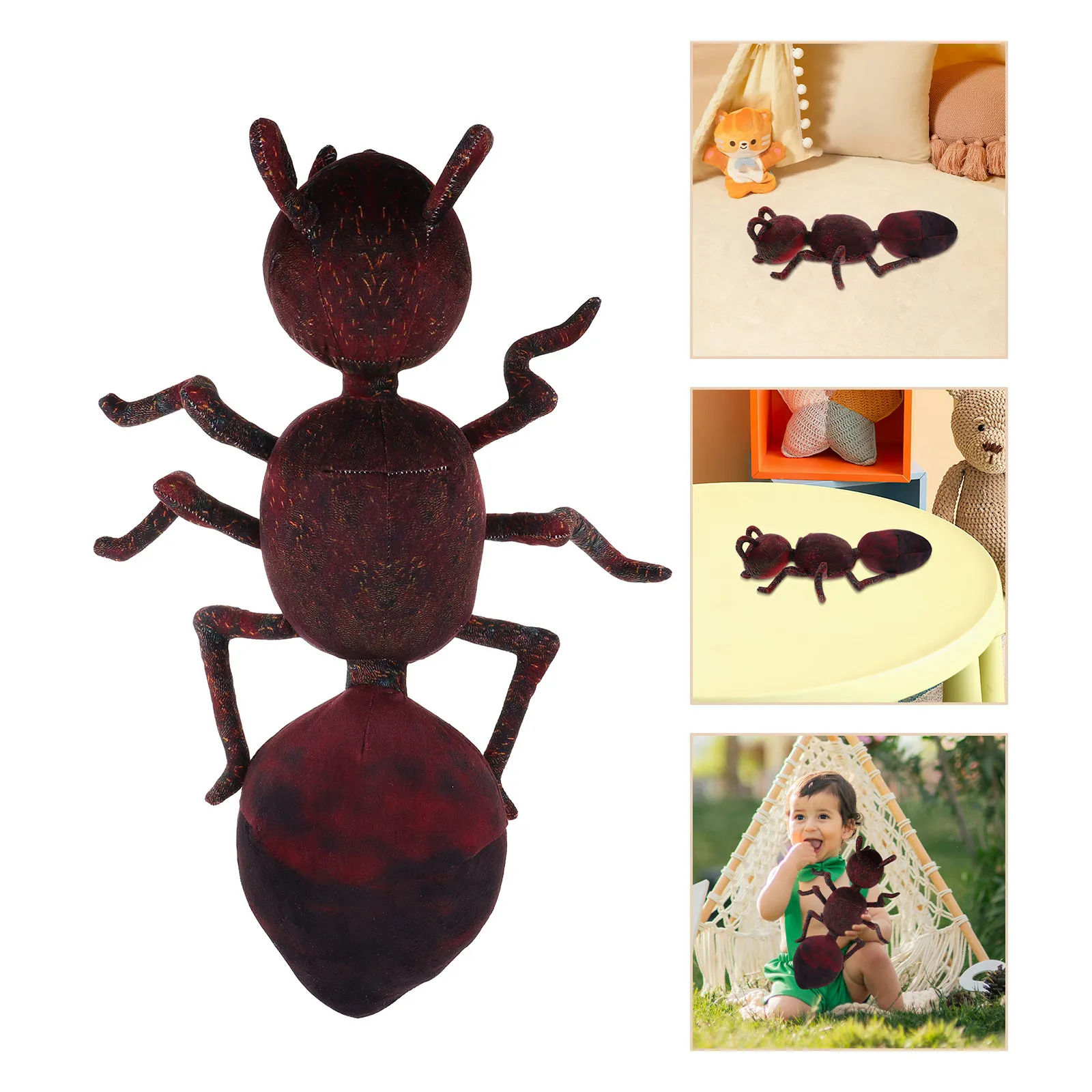 Lifelike Stuffed Animal Soft Cushion Pillow Realistic Insect Simulation Decorative Bugs for Kids Birthday Home Office