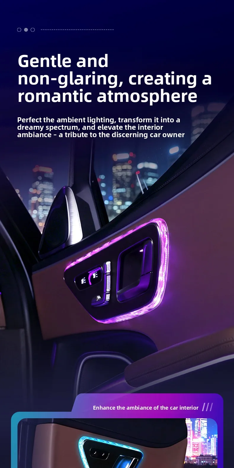 4 Stück RGB LED Kristall-Türgriffrahmen-Zierleisten für Mercedes-Benz C E GLC S Klasse W206 W214 X254 W223, Innenraum-Atmosphärenbeleuchtung – Detail 4