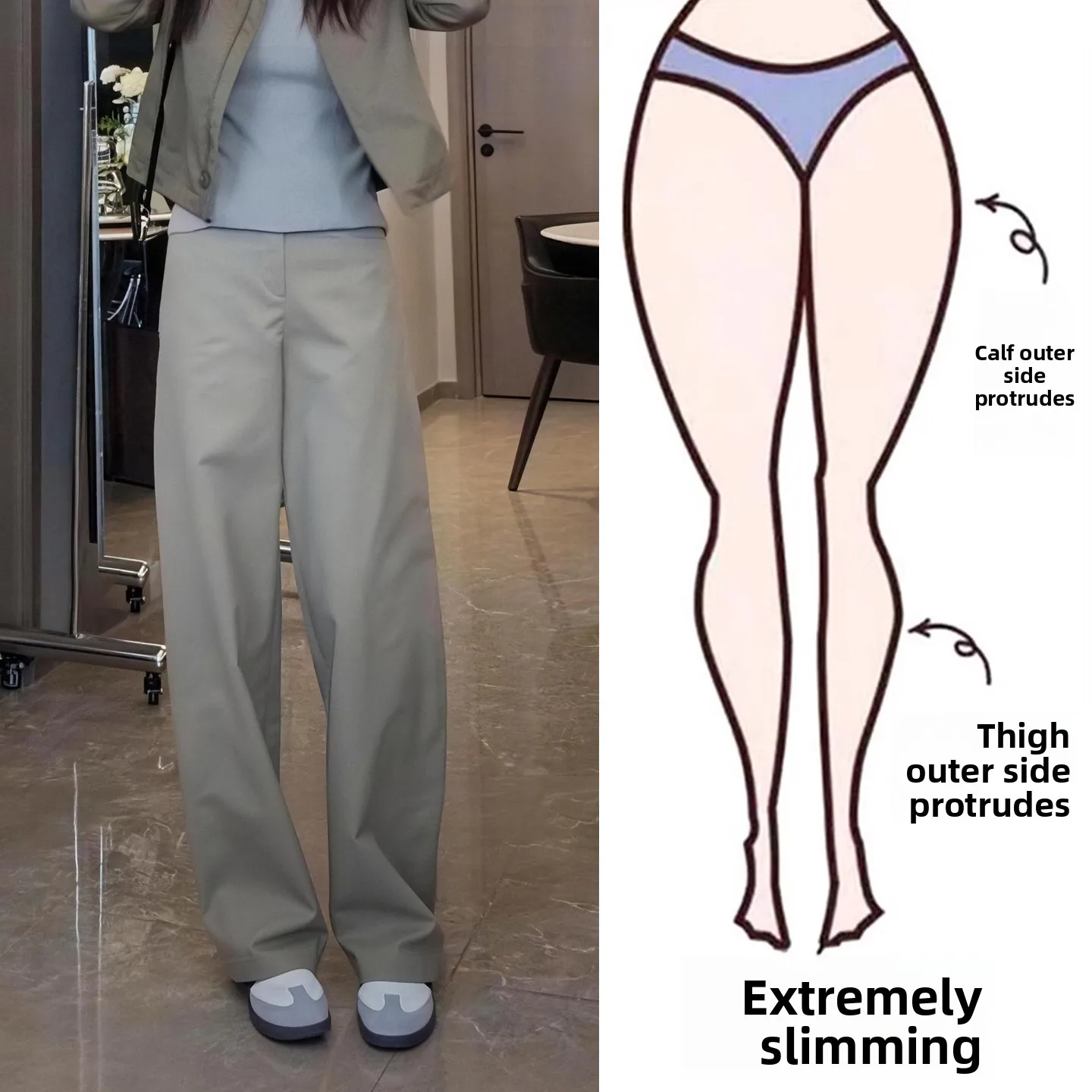 

High Waist Wide Leg Casual Pants Women plus Size Loose Fitting Slimming Straight Cut Spring Summer New Arrival Fashionable