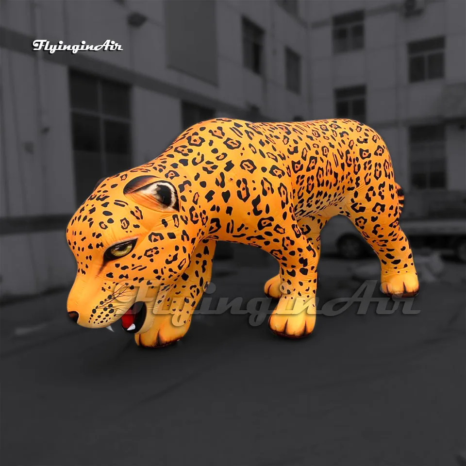 

Amazing Realistic Large Inflatable Leopard Balloon Animal Model Air Blow Up Cheetah For Park And Zoo Decoration