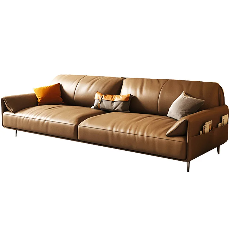 

Leather office sofa, modern Nordic minimalist Italian minimalist sofa